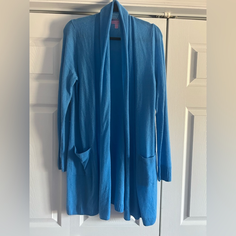 Lilly Pulitzer Vibrant Blue Cashmere Cardigan
